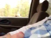 In the car