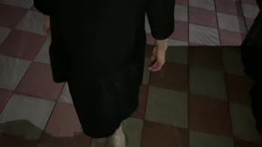 Fucking in the entrance, real sex