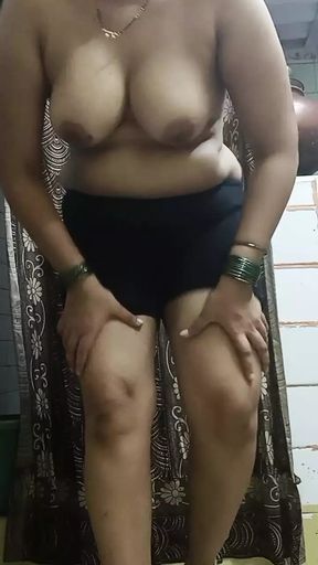Indian Desi wife removing clothes and fingering pussy till orgasm