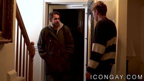 Charming homo Troy Acolla busting ass with cutie tutors cock