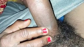 Indian desi wife sucks her bf's giant white cock&#x1F346;, swallows cum with gusto