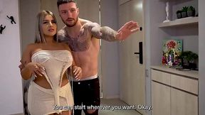 Spanish bitch gets too close with her friend and lets him smash