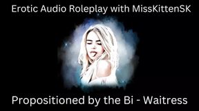 Erotic Audio Roleplay:  Propositioned by the Bi Waitress