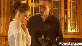 Gets Horny While Cooking In The Kitchen With Vanessa Lane