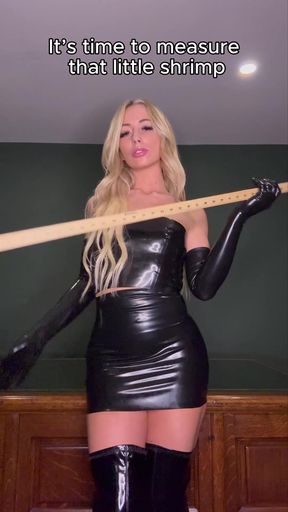 Latex-gloved dominatrix takes control in femdom scene