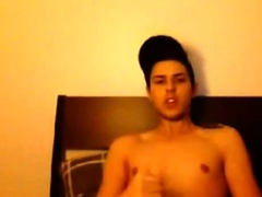 Twink's Amateur Striptease and Webcam Jerk Off Session