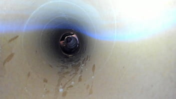 MASSIVE CUM LOAD SPRAYING THROUGH PIPE BY REDHEAD MALE