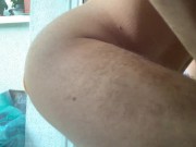 Ficke mich mit Dildo an Balkontür