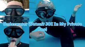 Underwater Wetsuit JOI In My Private Pool - AVI