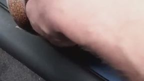 Car park feet tickling