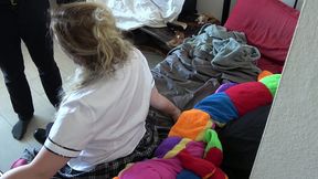 teen stepdaughter gets an ass fucking from stepdad