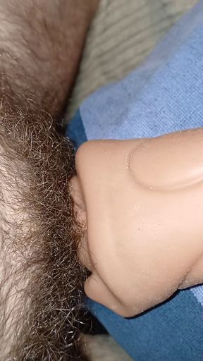Fucking Fleshlight Mouth And Cum - Small Uncut Hairy Cock