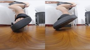 The 3DVR180 MIXUE thick-soled black sandals crush and shrink men1