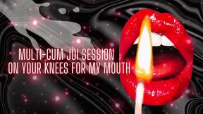 Multi-cum JOI Session - on Your Knees for My Mouth (cumshot 1)