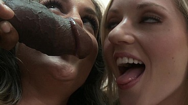 Kylie Reese Tongues Kiera King's Clit As Kiera's Pussy Is Rocked By Big Black Cock