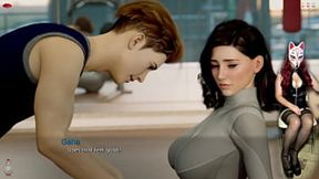 Playful fox Fitness MILF Ms  Denver gets seduced in animated visual novel