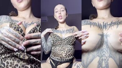Busty brunette shows why you keep coming back with her big tits and tattooed pussy