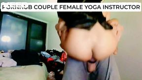 Muscle man's big cock dominates midget wife during yoga sex webcam session