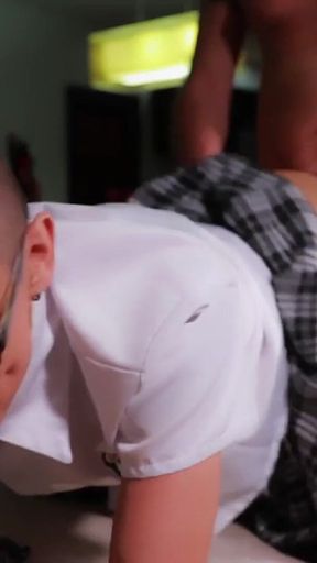 Naughty Girl Seduced Stepdad and Got Hard Anal Creampie