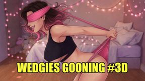 Wedgies Gooning #3D: Bratty Domme's Taut Fabric Trance (Animated, Music, Text)