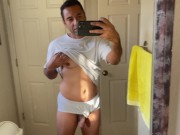 I always find time to play in the bathroom mirror
