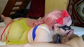 Using her super wet mouth balls deep and swallow my cum HD FULL