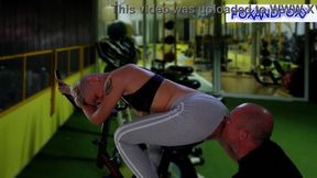 Anal fucking in the gym and a tasty creampie for the amateur couple