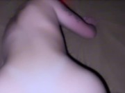 TWO DICKS cumming in the shy blonde's ASS