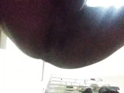 Under view cleaning out my tub