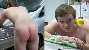 Straight Boy Spanked For Not Maintaining His Car