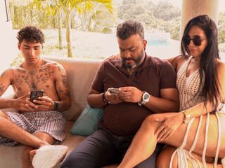 Barefaced stepmother bangs her stepson whilst her spouse goes out to take a call