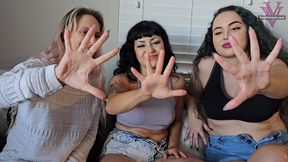 Vicky, Amazon Marcy, and Sushii hand compare and measure- 1080p