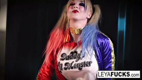 Suicide Club Leya gets huge dildo inserted