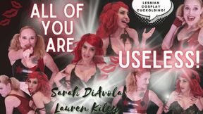 Useless To Us! Villainess Femdom Cosplay- sd wmv