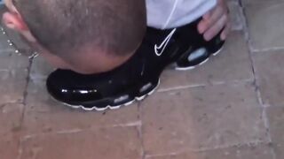 Skinny Petite Teen Swallow Big Dick After Sniffing Shoes - POV Blowjob & Facial