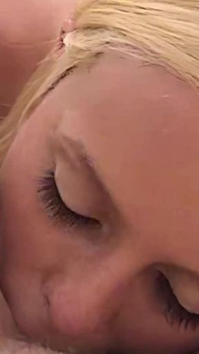 Blonde Slut &amp; Dirty Brunette Titfuck Cumshot Action