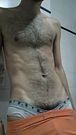 Brazilian otter takes shirt off and shows his hot bush and hairy abs