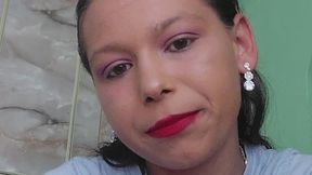 Red Lipstick Smoking Session – Slow Nose & Mouth Smoke Exhales