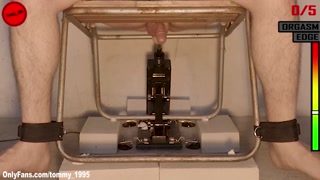 CUMMING TIED TO THE BDSM CHAIR - FUCKING MACHINE