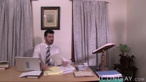 Bearded white man Billy Santoro got his ass smashed by hung Zack Grayson