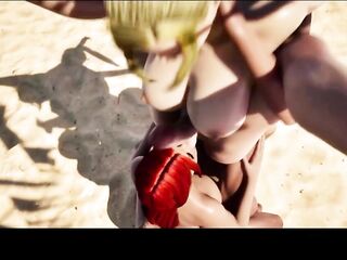 Futa3DX - Large Tittied , Large Dicked Futas Join In SCREW CIRCLE