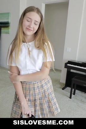 Step Sister Audrey Hempburne Likes to Think About Her Stepbro's Bwc When She Is Touching Herself