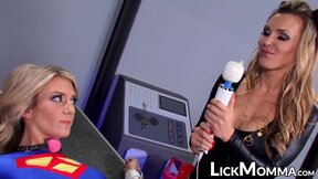 Lesbian mom likes to sit on face of her young stepdaughter
