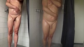 Taking a shower and playing with my micropenis