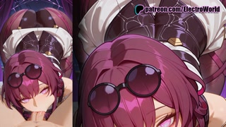 Kafka from Honkai Star Rail fucked mercilessly, begging for more