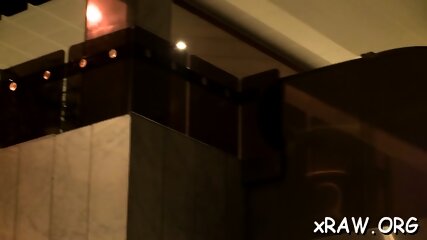 Salacious busty brunette Candy Alexa shows engulfing skills