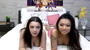 2 lustful teens take a break from gaming to fuck