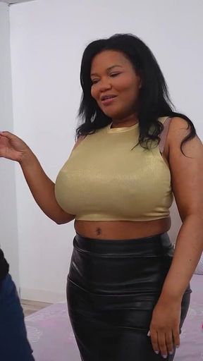 Black Goddess with Giant Tits Fishes White Cocks on the Street. Dominican Jenifer at Fakings Black Fix