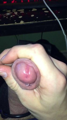 Overwhelmed with clearly perfect precum out of my cock