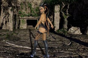 Jungle Queen Poses (CGI Ray Traced)